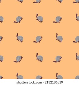 Cute turtles seamless pattern. Funny animals ornament. Repeated texture in doodle style for fabric, wrapping paper, wallpaper, tissue. Vector illustration.