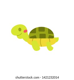 cute turtlle icon,animals illustration.vector cartoon for kids-vector