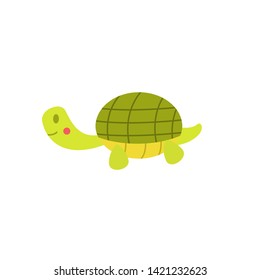 cute turtlle icon,animals illustration.vector cartoon for kids-vector