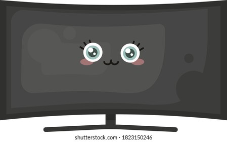 Cuto TV, ilustración, vector sobre fondo blanco