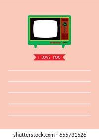 cute tv message card