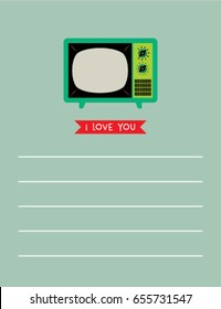 cute tv message card