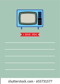 cute tv message card