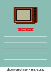cute tv message card