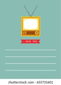 cute tv message card