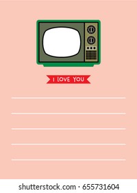 cute tv message card