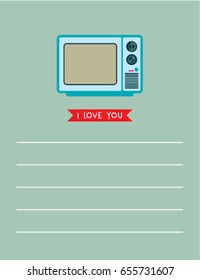 cute tv message card
