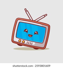 Cute TV vector children's illustration Q version vector cartoon illustration