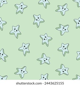 Estrella pequeña brillante linda, patrón del vector de la estrella, patrón de la estrella para el niño pequeño, bebé, niño