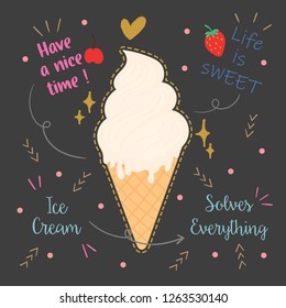 Cute typography design. vector. background. T-shirt.