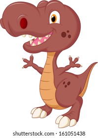 Cute tyrannosaurus cartoon