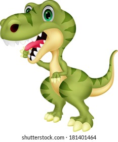 Cute tyrannosaurus cartoon