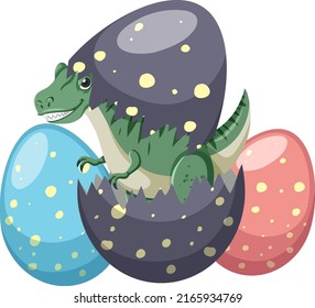 Cute Tyrannosaurus Dinosaur Cartoon illustration