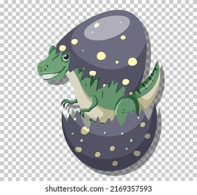 Cute tyrannosaurus dinosaur isolated illustration
