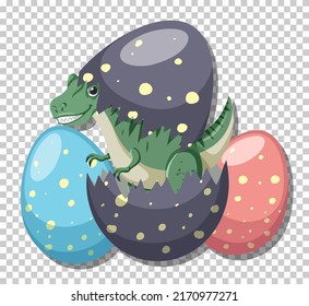 Cute tyrannosaurus dinosaur isolated illustration