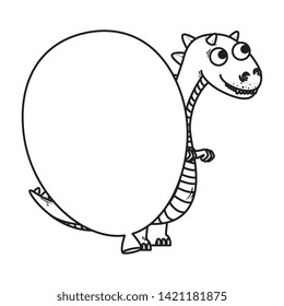 cute tyrannosaurus rex with balloon helium