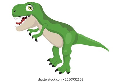 Netter Tyrannosaurus Rex im Cartoon-Stil, Vektorgrafik.