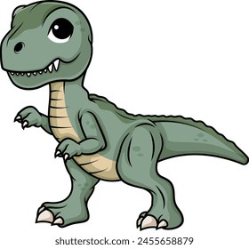 Cute tyrannosaurus rex dinosaur vector illustration