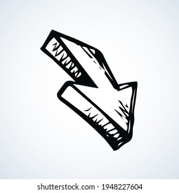Símbolo de flecha. Icono de dibujo del vector