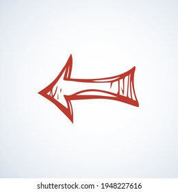 Símbolo de flecha. Icono de dibujo del vector