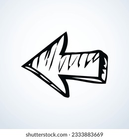 Cute ui signpost on white backdrop. Freehand outline red ink handdrawn way logotype emblem insignia design sketchy in clip art modern contour scribble graph style brush on paper label space for text