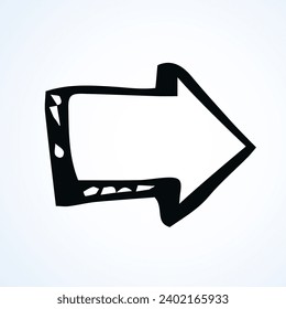 Señal de Ui en fondo blanco. Esquema de mano libre tinta roja traza a mano logotipo emblema insignia diseño esquemático en imagen prediseñada moderna contorno garabato estilo de grafo en papel espacio de etiqueta de texto