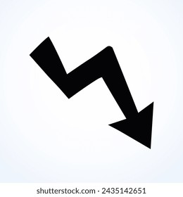 Cute ui signpost on white backdrop. Freehand outline red ink handdrawn way logotype emblem insignia design sketchy in clip art modern contour scribble graph style brush on paper label space for text