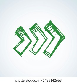 Cute ui signpost on white backdrop. Freehand outline red ink handdrawn way logotype emblem insignia design sketchy in clip art modern contour scribble graph style brush on paper label space for text