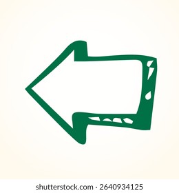 Cute ui signpost on white backdrop. Freehand outline red ink handdrawn way logotype emblem insignia design sketchy in clip art modern contour scribble graph style brush on paper label space for text