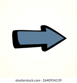 Cute ui signpost on white backdrop. Freehand outline red ink handdrawn way logotype emblem insignia design sketchy in clip art modern contour scribble graph style brush on paper label space for text