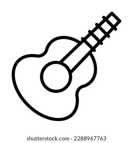 Cute ukulele icon outline vector. Hawaii guitar. Acoustic play