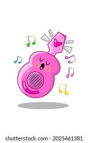 Cute ukulele vector illustration hand drawing 