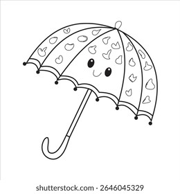 Cute Umbrella art design black and white