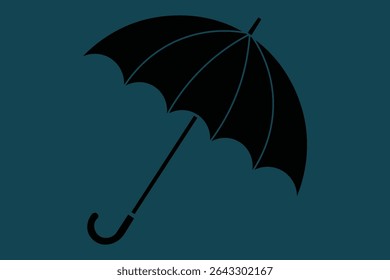 Cute umbrella cartoon flat vector for children’s illustration, seamless patterns, and product design elements

