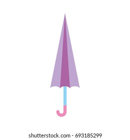 cute umbrella close isolated icon