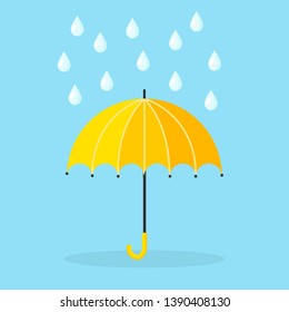 Cute umbrella for girl isolated on background. Vector flat design