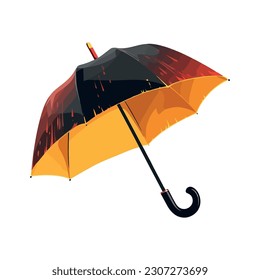 cute umbrella wet weather icon isolated