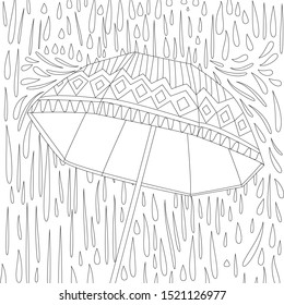 cute umbrella for your coloring book