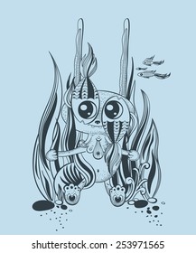 It is a cute underwater creature. Fantasy.