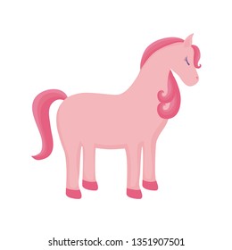 cute unicorn animal isolated icon