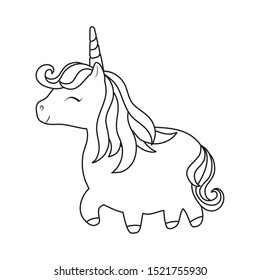 cute unicorn animal isolated icon vector illustration design