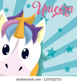 Cute unicorn cartoon