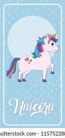 Cute unicorn cartoon