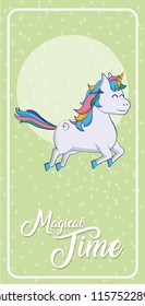 Cute unicorn cartoon