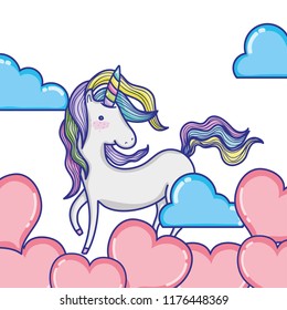Cute unicorn cartoon
