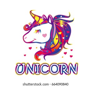Cute unicorn cartoon