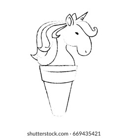 Cute unicorn cartoon