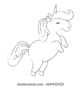 Cute unicorn cartoon