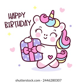 Cute unicorn cartoon hug birthday gift: Series fairy girl child princess pony kawaii animal character (flat Girly doodles). Perfect Nursery children, kids, baby shower girl, fabric design, Print.