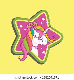 Cute Unicorn. Cartoon Style can use for landing page, template, ui, web, mobile app, poster, banner, flyer. Eps 10